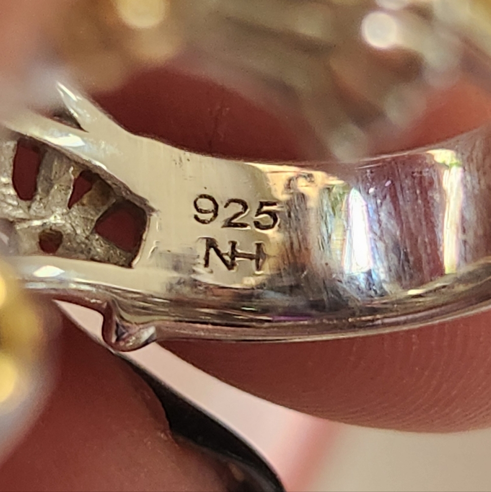 Beautiful Michael Valitutti NH sterling Silver 925  2 Tones  Ring Size 9 - Picture 7 of 9